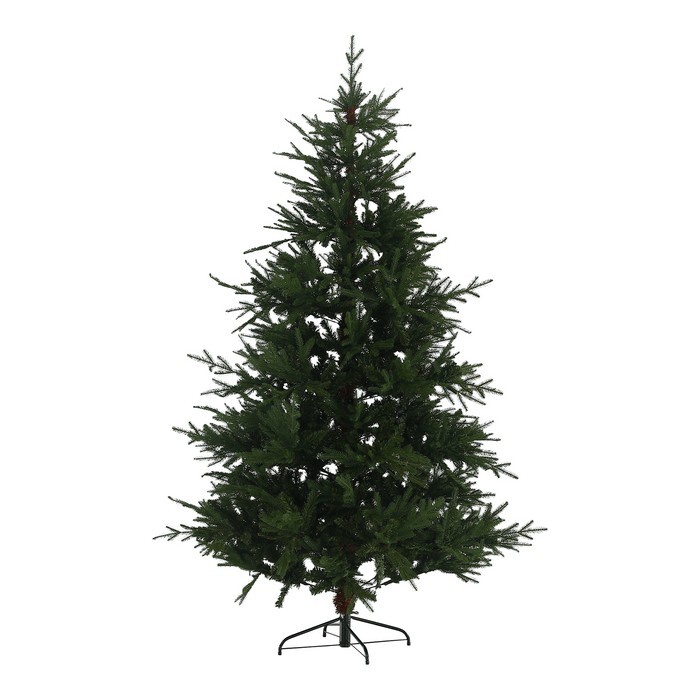 KONDELA Trisy vianočný stromček s kovovým stojanom 210 cm zelená