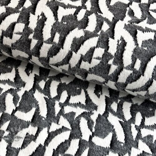 Pletenina jacquard Comfy Collage shapes grey