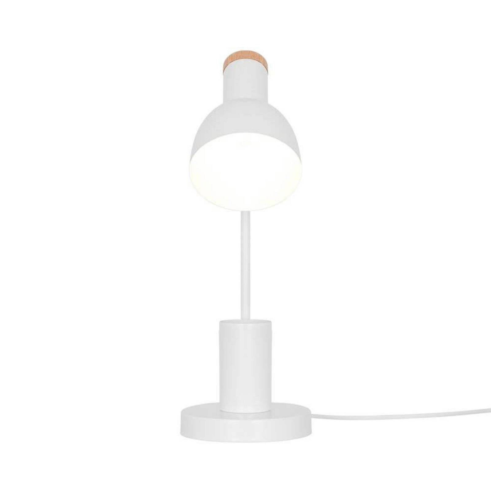 Stolová lampa Devone, biela, výška 43 cm, kov