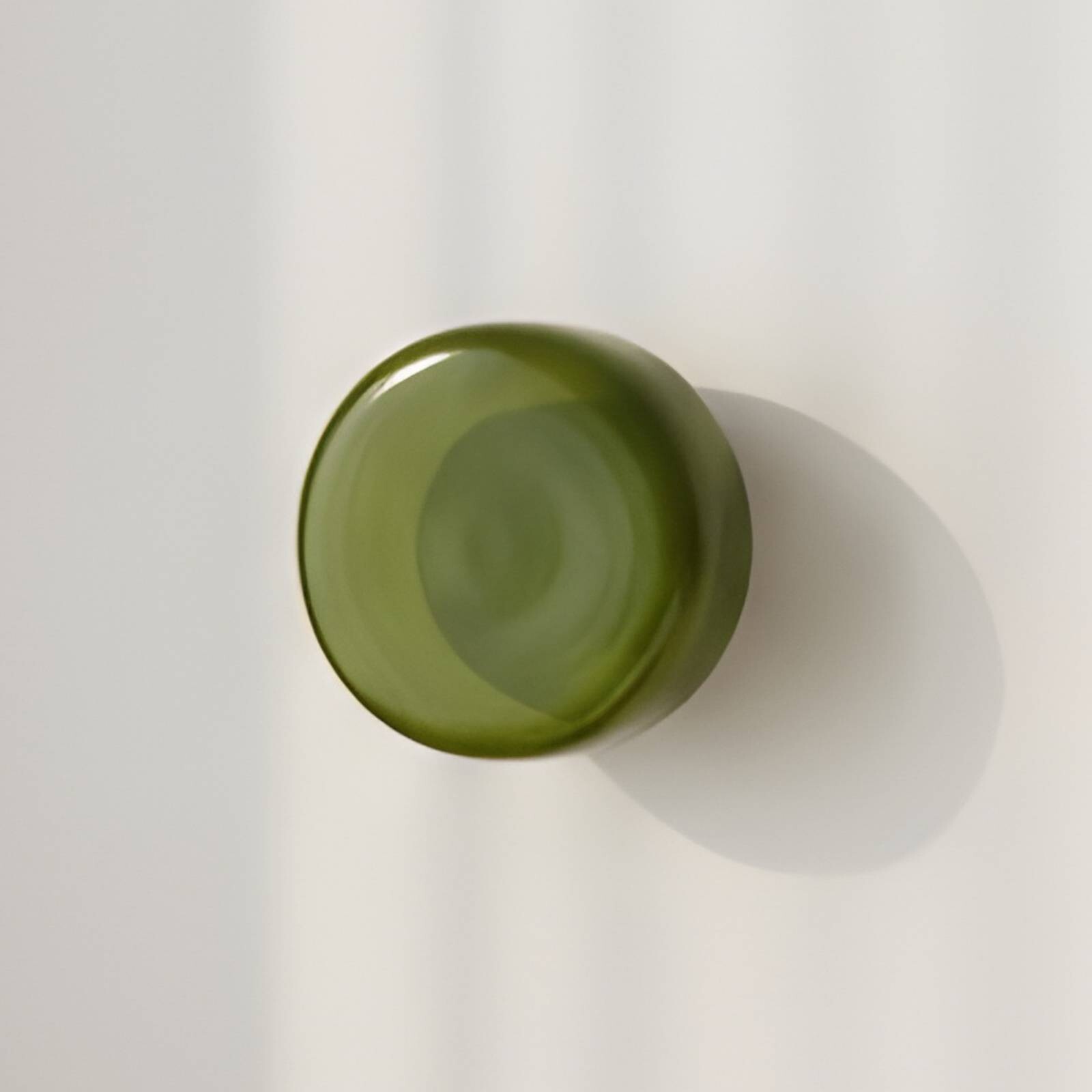 Nástenné svetlo BonBon, zelená, Ø 16 cm, sklo