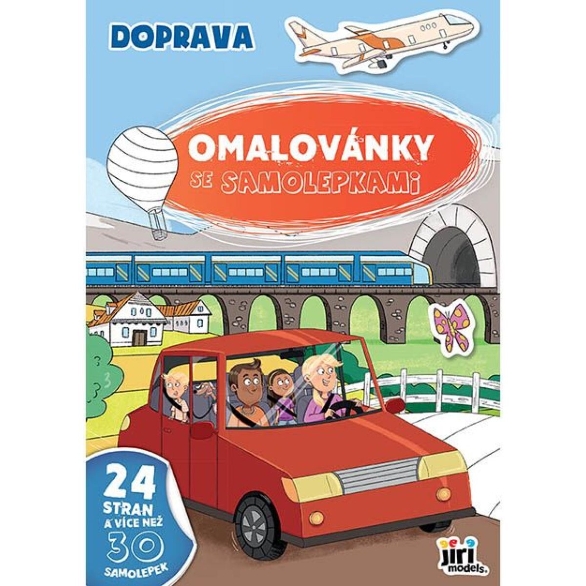 Jiří Models Omaľovánky A4 so samolepkami Doprava