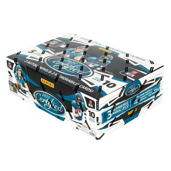 Panini 2025 NFL karty Panini Certified Fotball Hobby Box