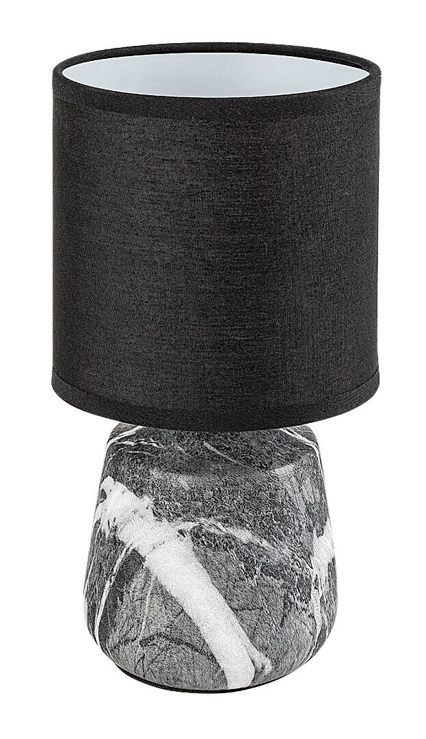 Rabalux Čierna stolná lampa Nalisa pre žiarovku E14 74066