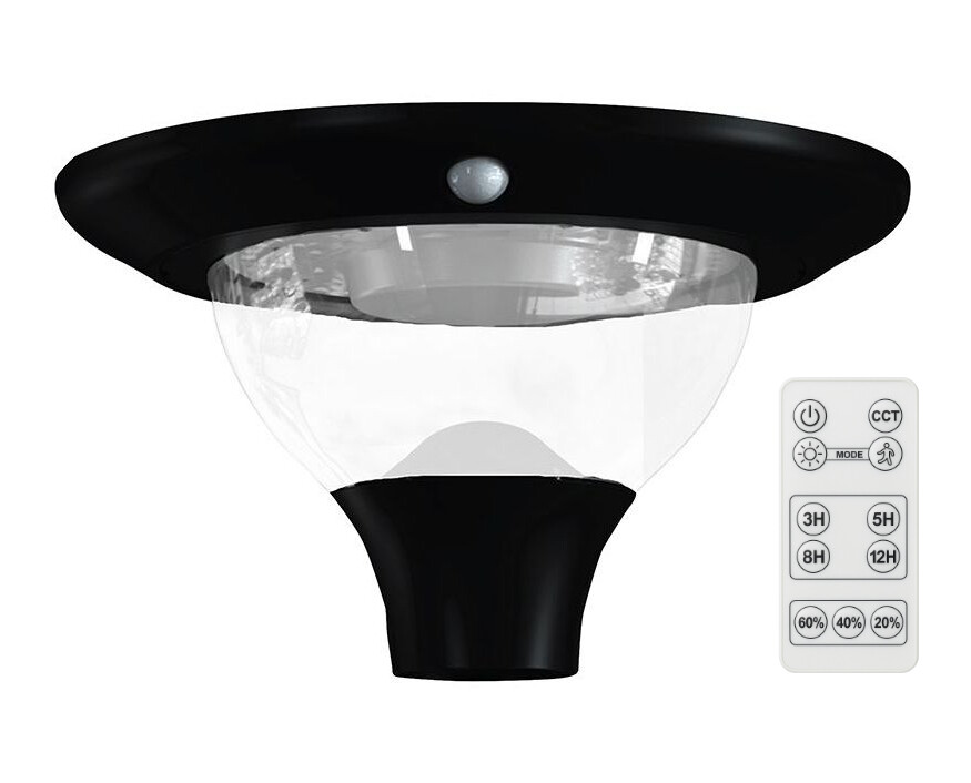 LED Solution LED parkové solárne osvetlenie s pohybovým čidlom 15W CCT s DO 24098