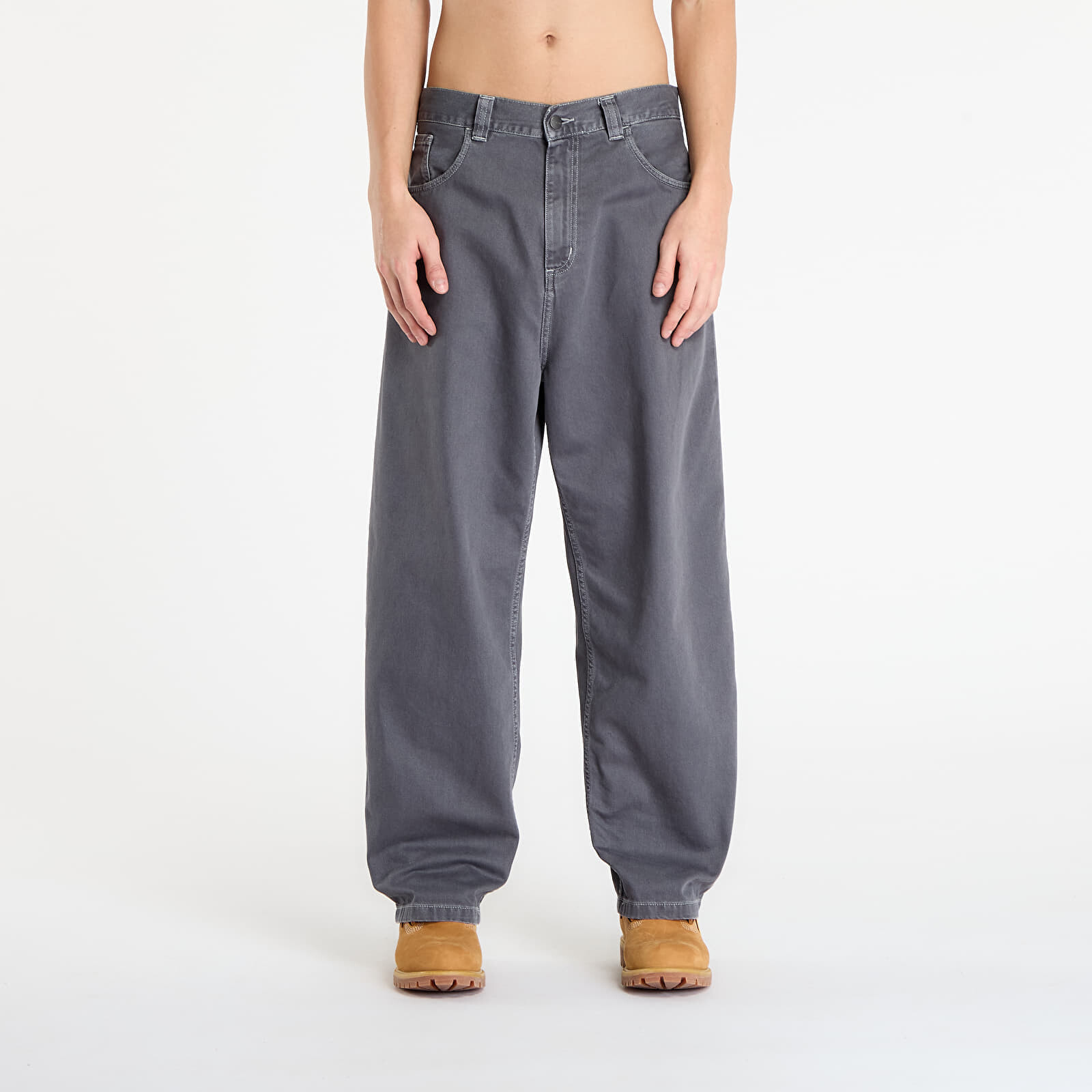 Kalhoty Carhartt WIP Brandon Pant Graphite Stone Dyed L