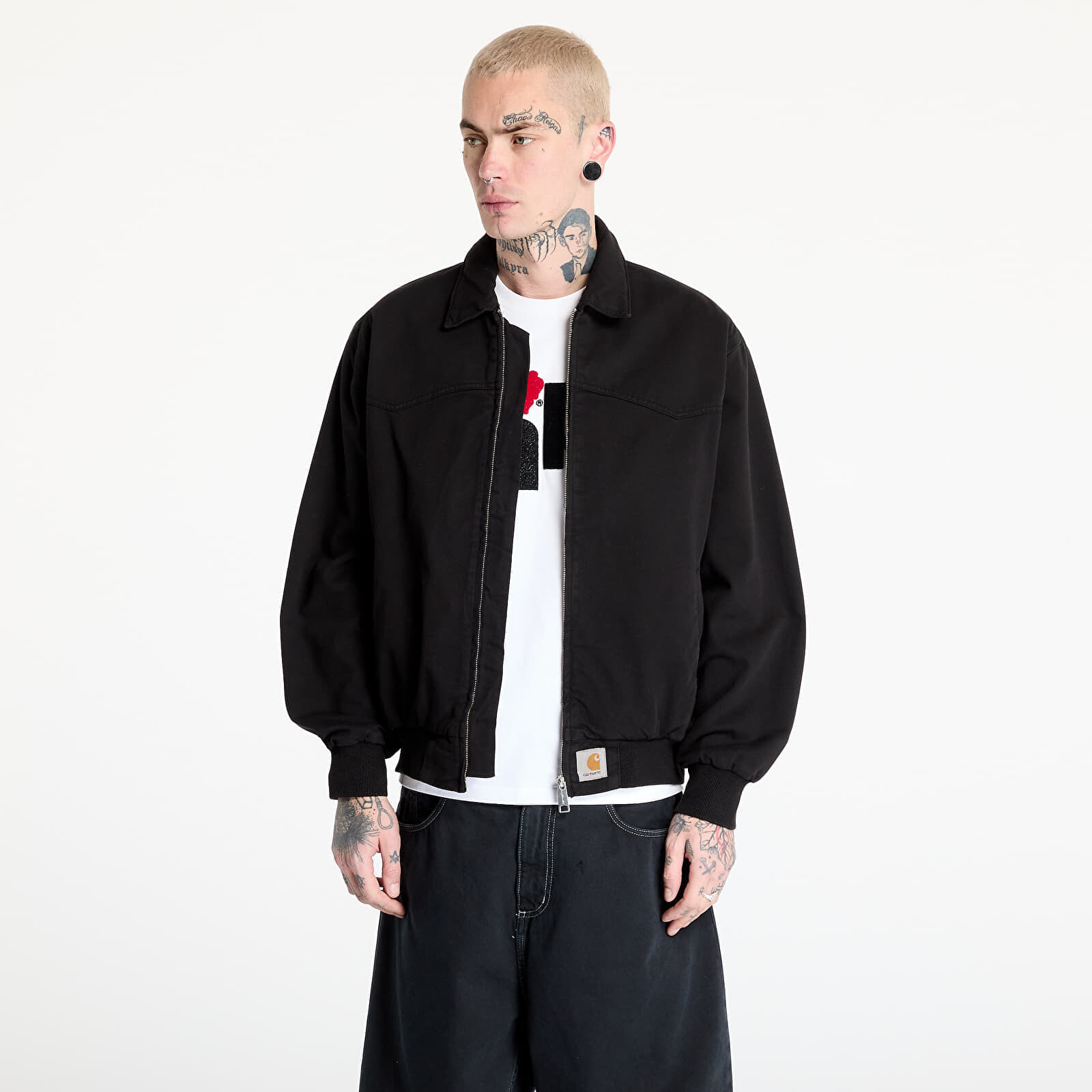 Bunda Carhartt WIP OG Santa Fe Jacket UNISEX Black Garment Dyed M