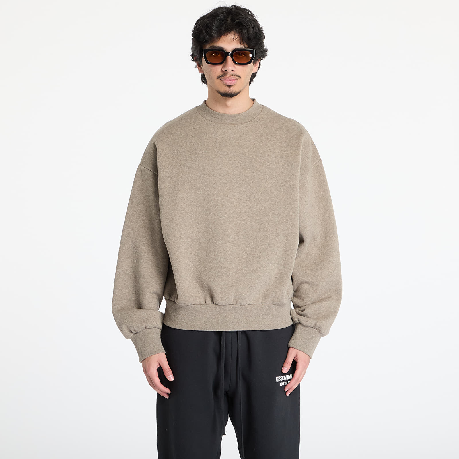 Mikina Fear of God Essentials Classic Fit Fleece Crewneck Homestead Heather XL