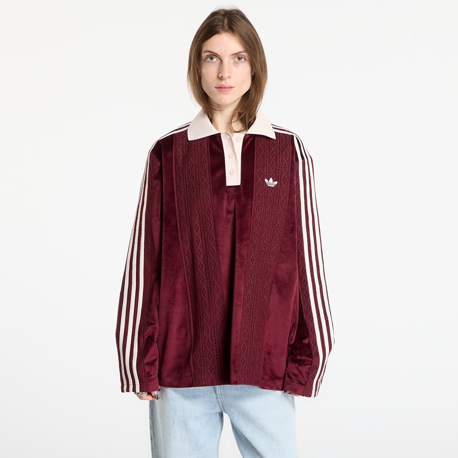 Tričko adidas Ls Jersey Maroon L