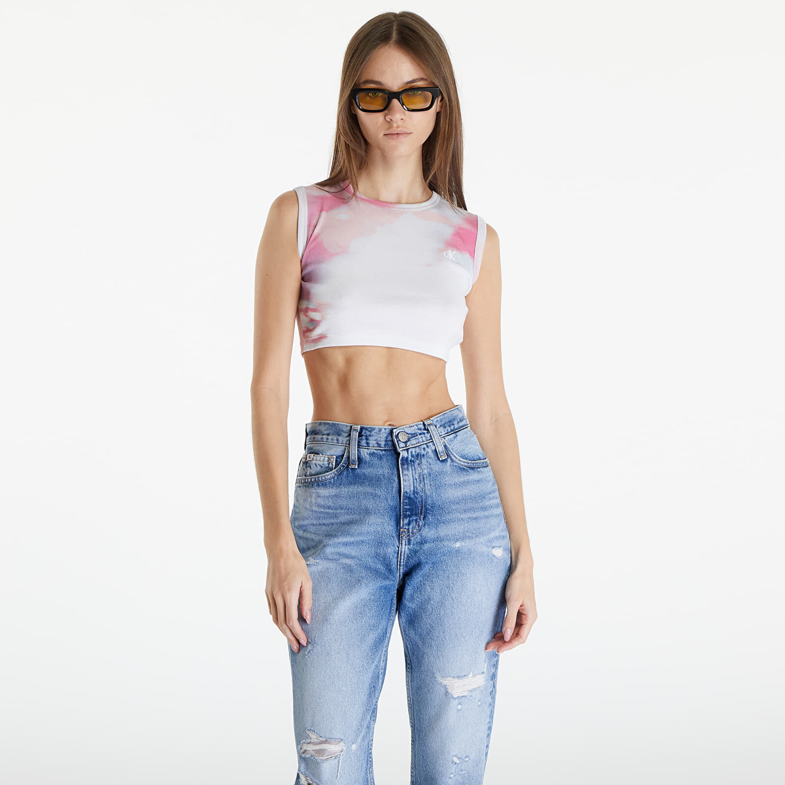Calvin Klein Jeans Cropped Tank Top White S