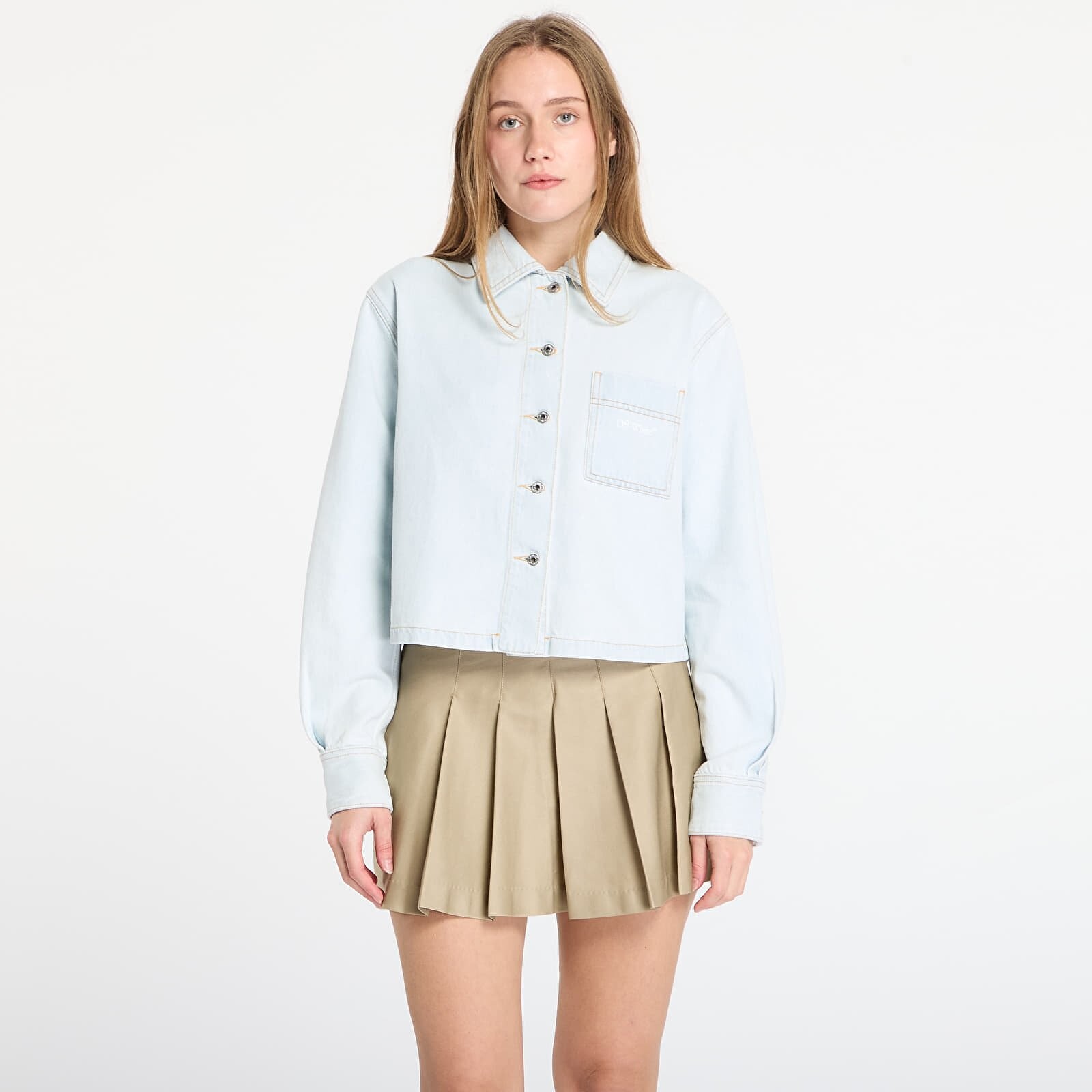 Košeľa Off-White Diag L/S Denim Pajama Shirt Light Blue XL