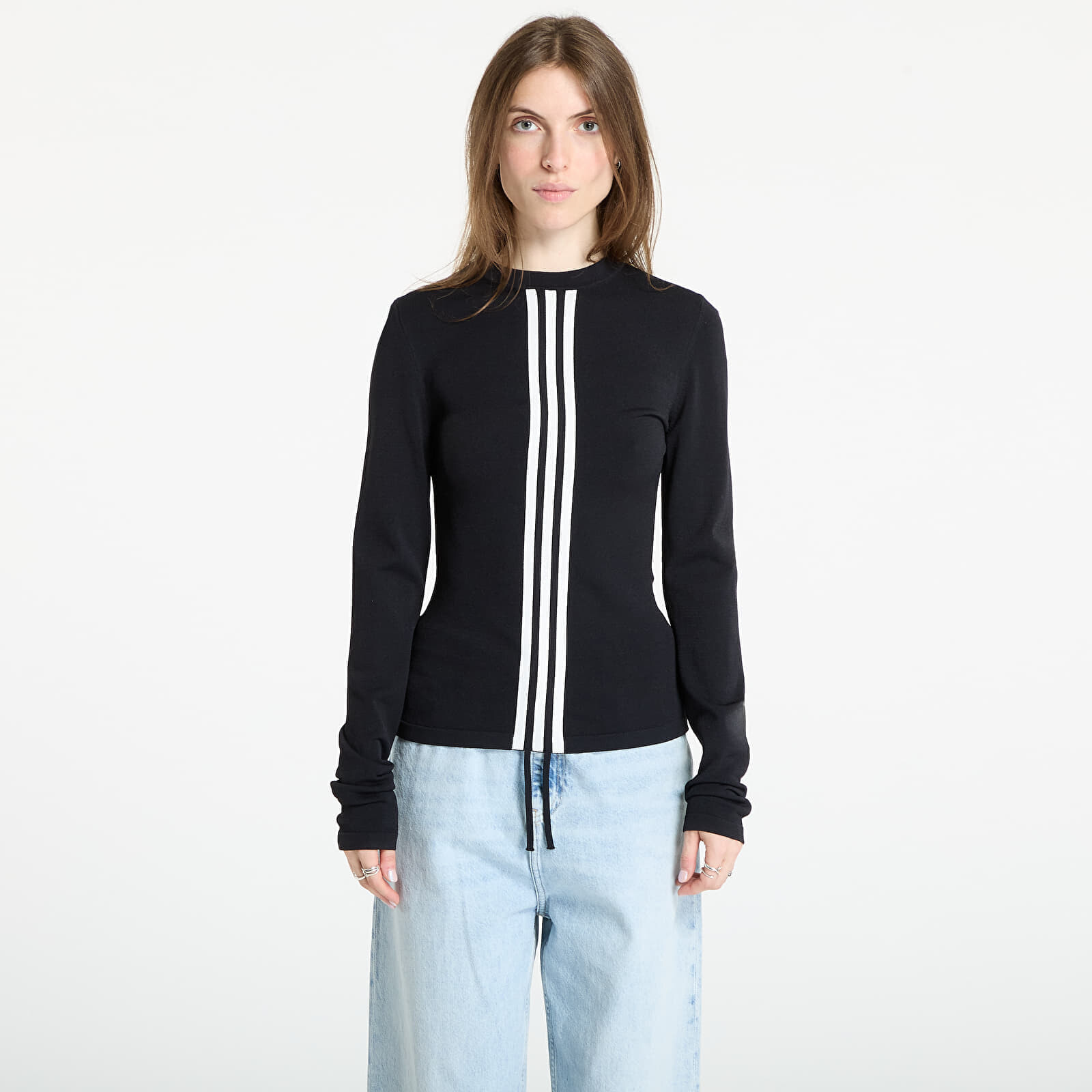 Tričko Y-3 Fitted Long Sleeve Cinch Black S