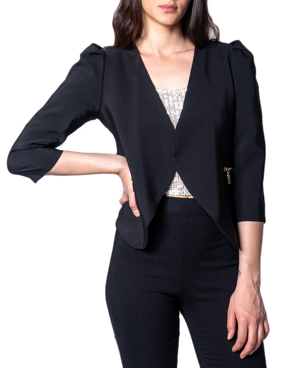 Elegantné dámske sako s 3/4 rukávmi