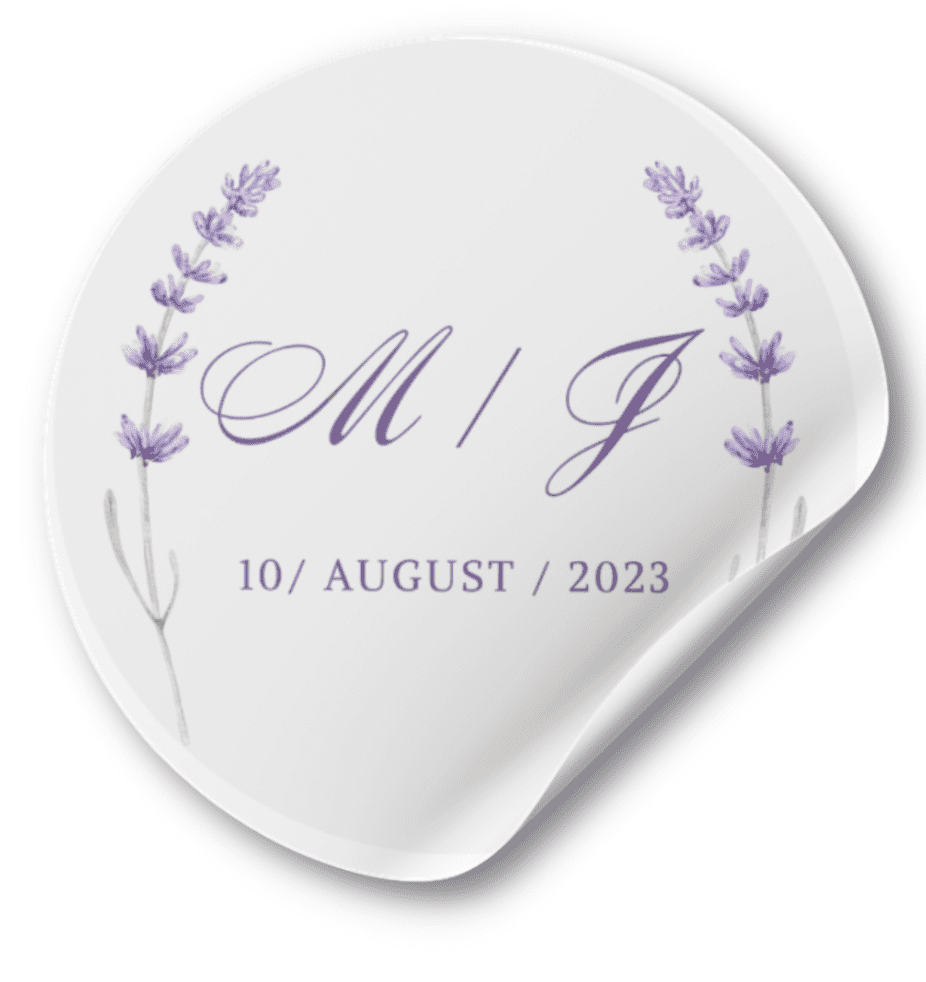 Personal Nálepka - Lavender Zvoľte množstvo: od 30 do 60 ks