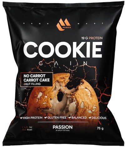 Passion nutrition mpower cookie gain 75 g - mrkvový dort/ořechová