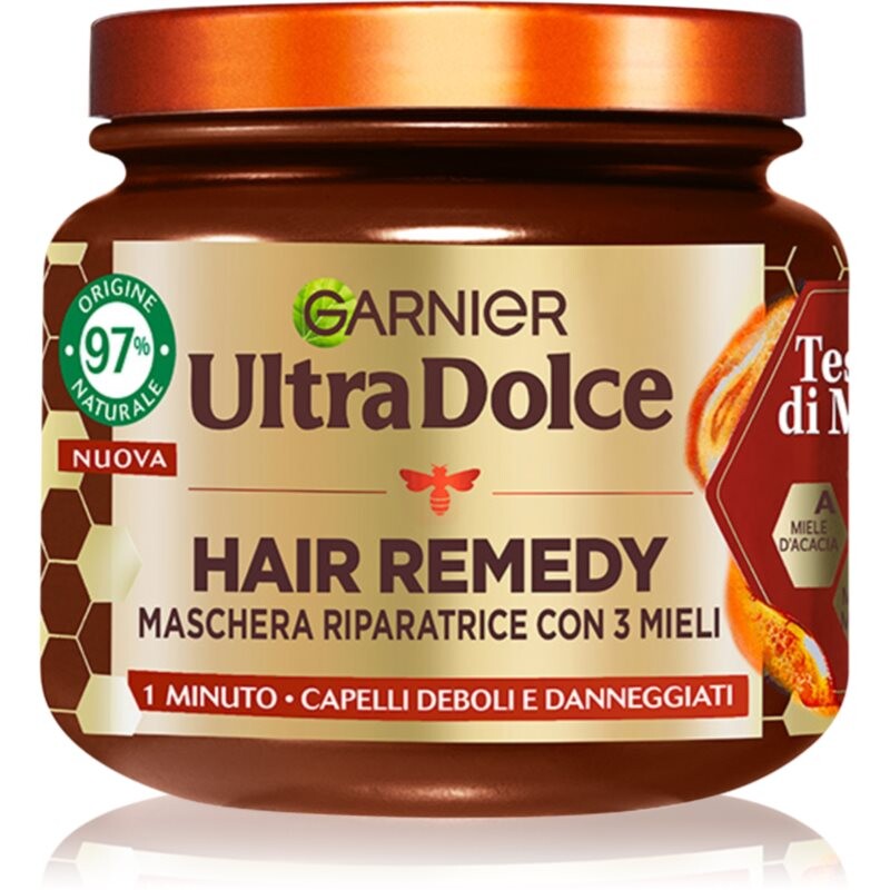 Garnier Ultra Doux Honey Treasures regeneračná maska pre poškodené vlasy 340 ml