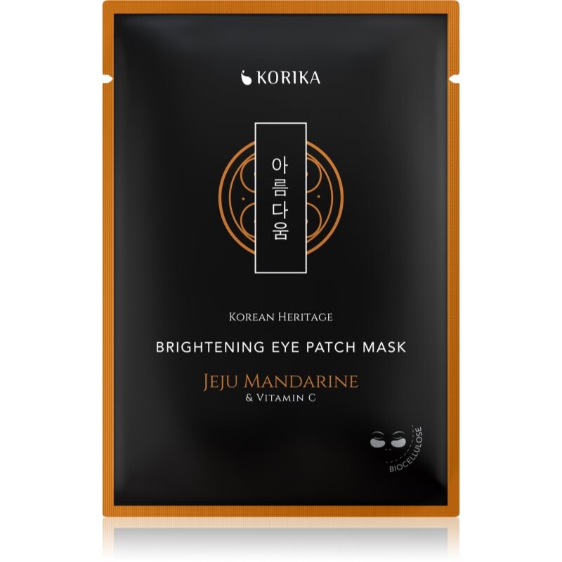 KORIKA Korean Heritage Brightening Eye Patch Mask Jeju Mandarine & Vitamin C rozjasňujúca maska na očné okolie 2 ks