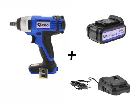 Geko Akumulátorový rázový uťahovák 150Nm + Batéria 4Ah + nabíjačka