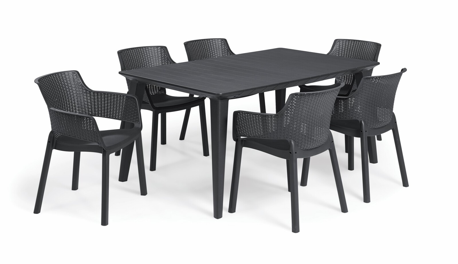 Elvisia Záhradný set MALLORY 6 + 1 | grafit