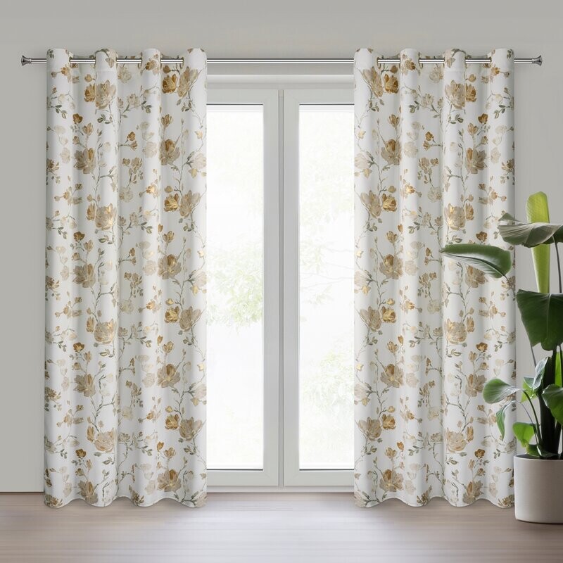 ArtFir Zatemňovací záves NELIA K | béžová/zlatá 140 x 250 cm