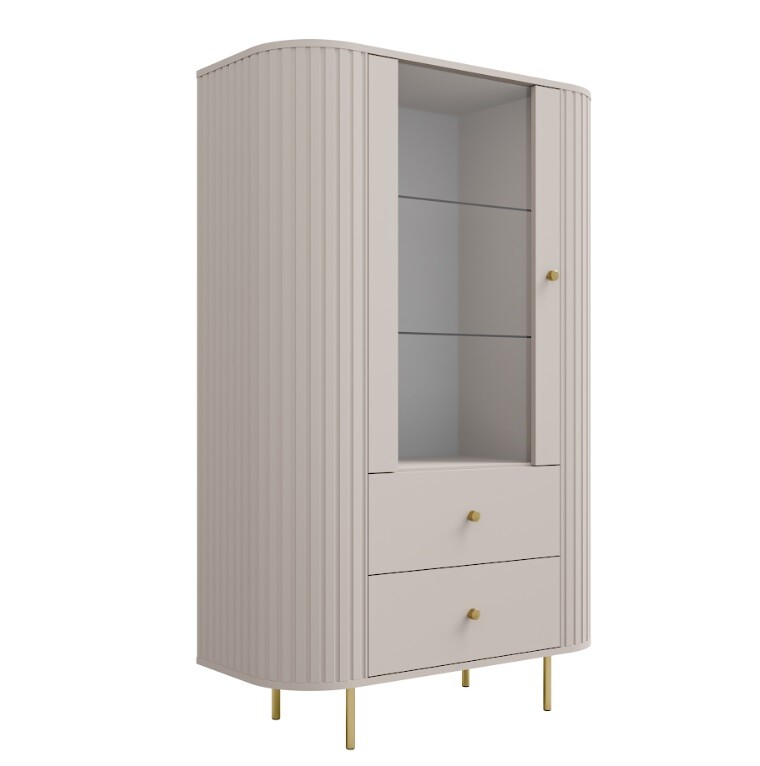 ArtLemp Vitrína VAOLIA 1F2S  | pieskovo béžová