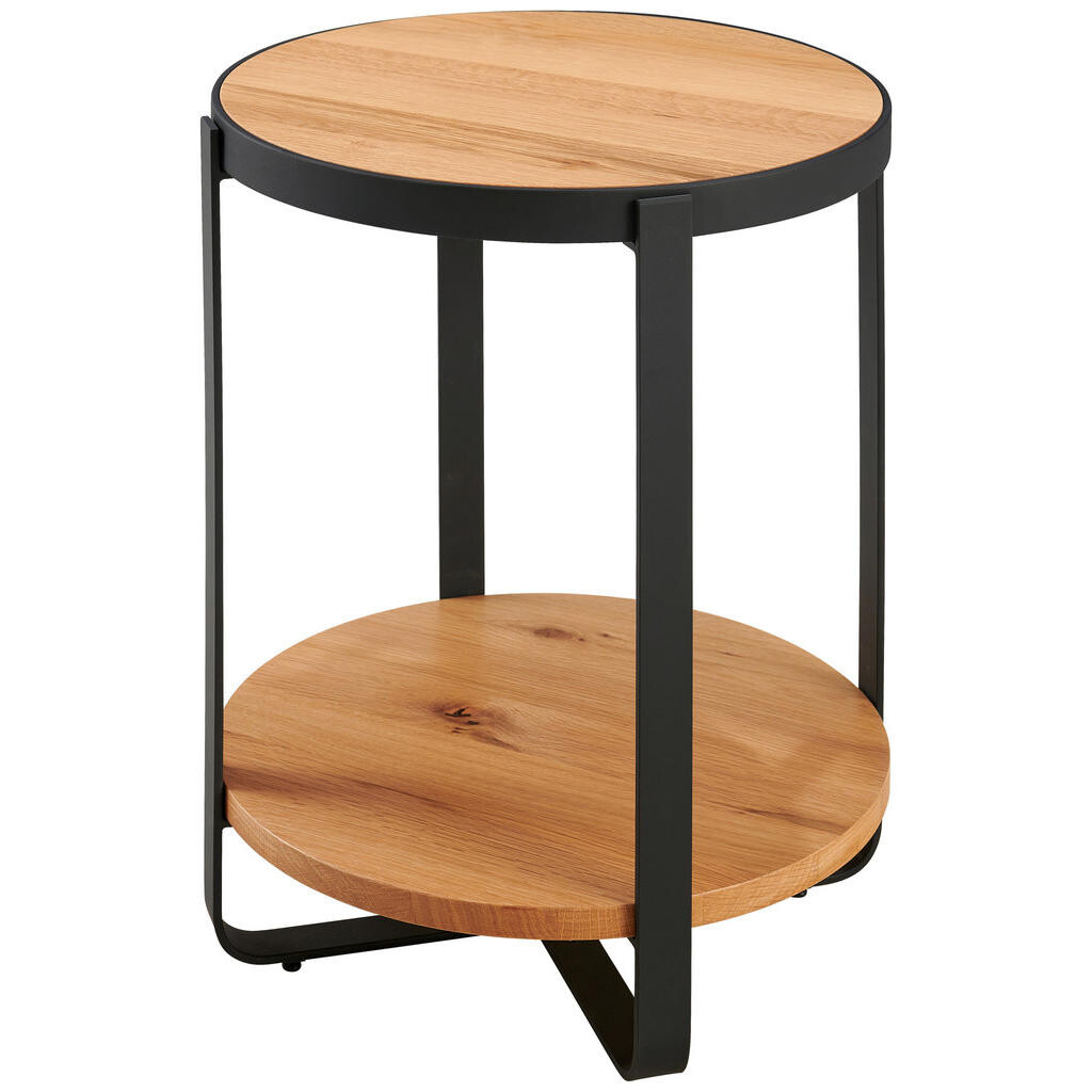 Livetastic PRÍRUČNÝ STOLÍK, dub, prírodná farba, čierna