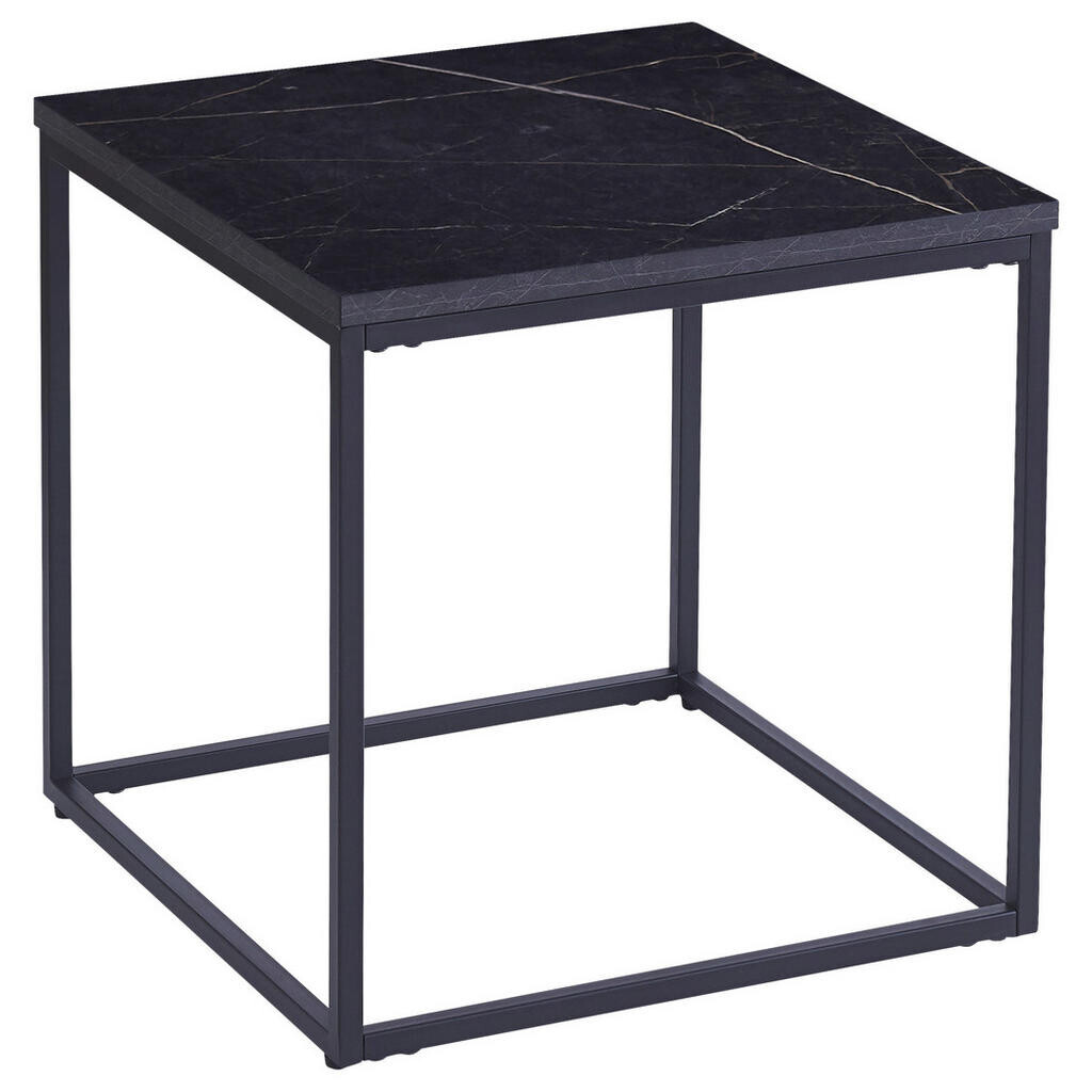 Ti'me KONFERENČNÝ STOLÍK, čierna, kov, kompozitné drevo, 45/45/45 cm