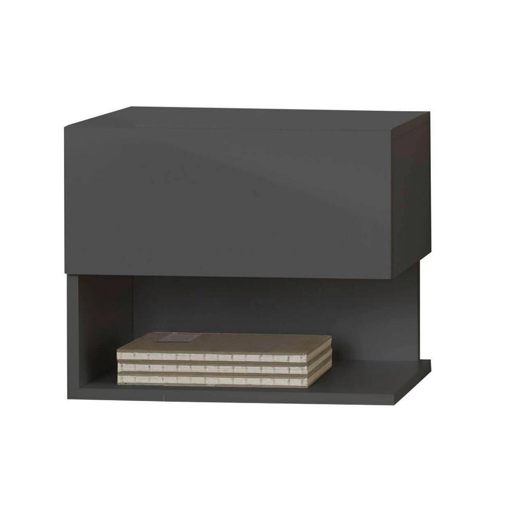 MID.YOU NOČNÁ SKRINKA, antracitová, 44/37/40 cm