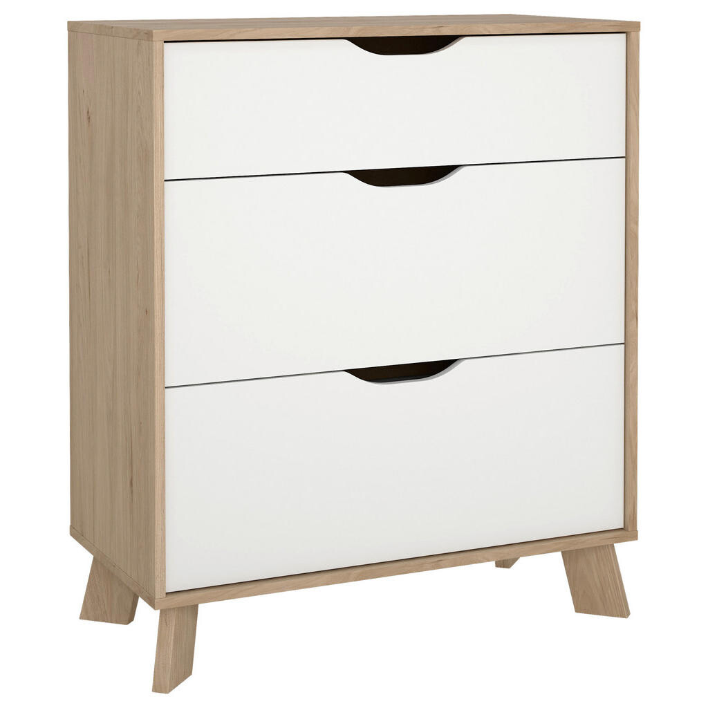 MID.YOU KOMODA, biela, farba duba, 78,7/92,2/39,8 cm