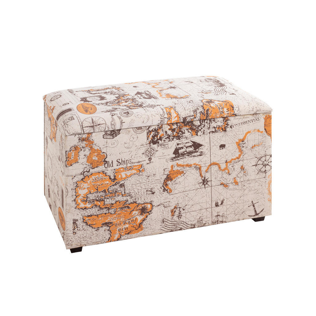 Carryhome LAVICA S ÚLOŽNÝM PRIESTOROM, textil, kompozitné drevo, 65/42/40 cm