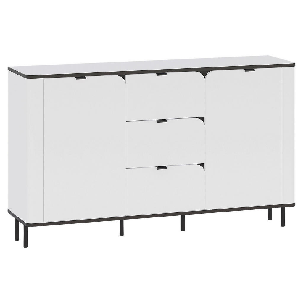 Carryhome ŠIROKÁ KOMODA, biela, 136,8/82/35,2 cm