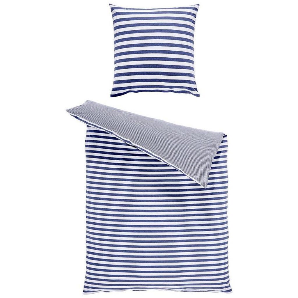 Bio:Vio OBOJSTRANNÁ POSTEĽNÁ BIELIZEŇ, džersej, modrá, 155/220 cm