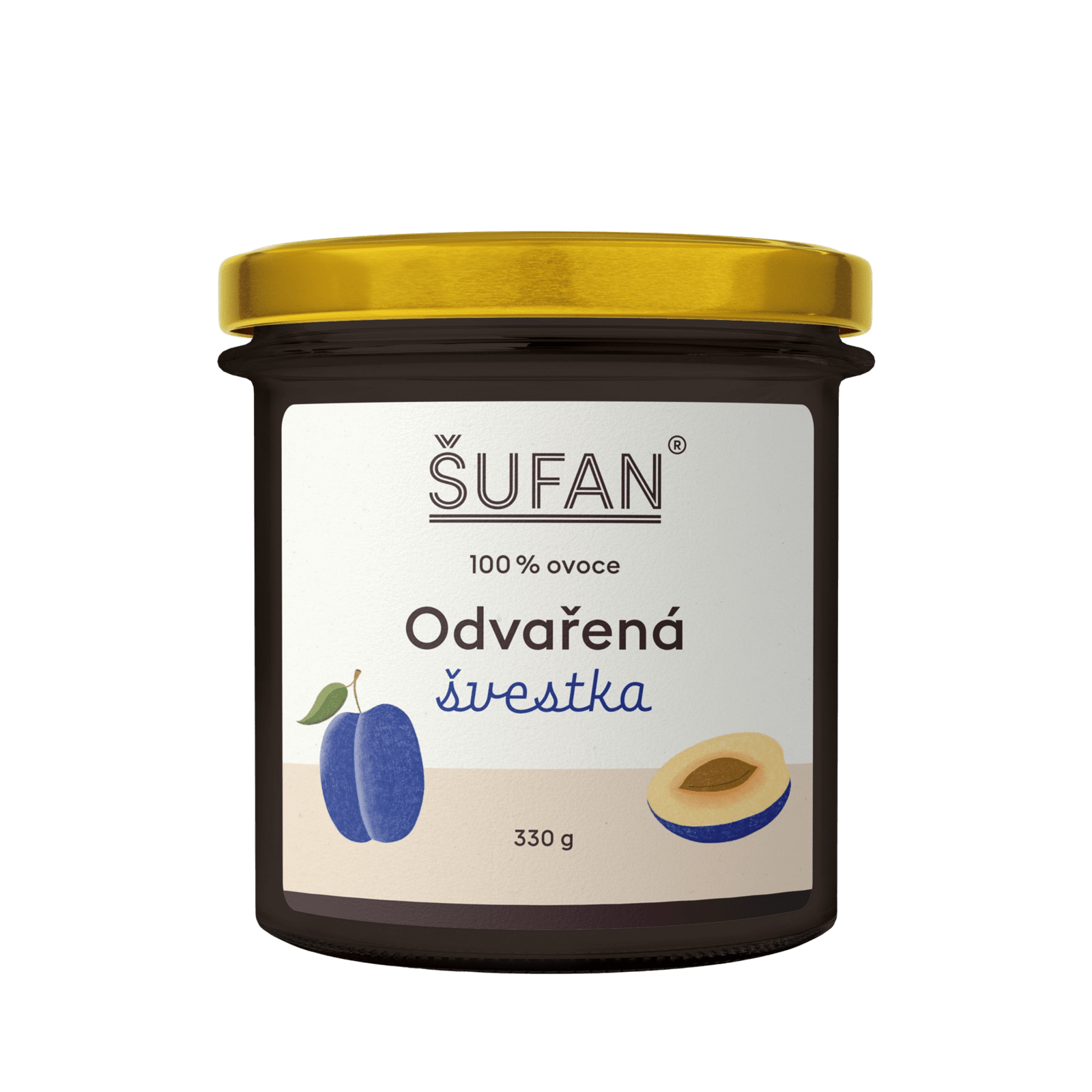 ŠUFAN Odvarená slivka 330 g