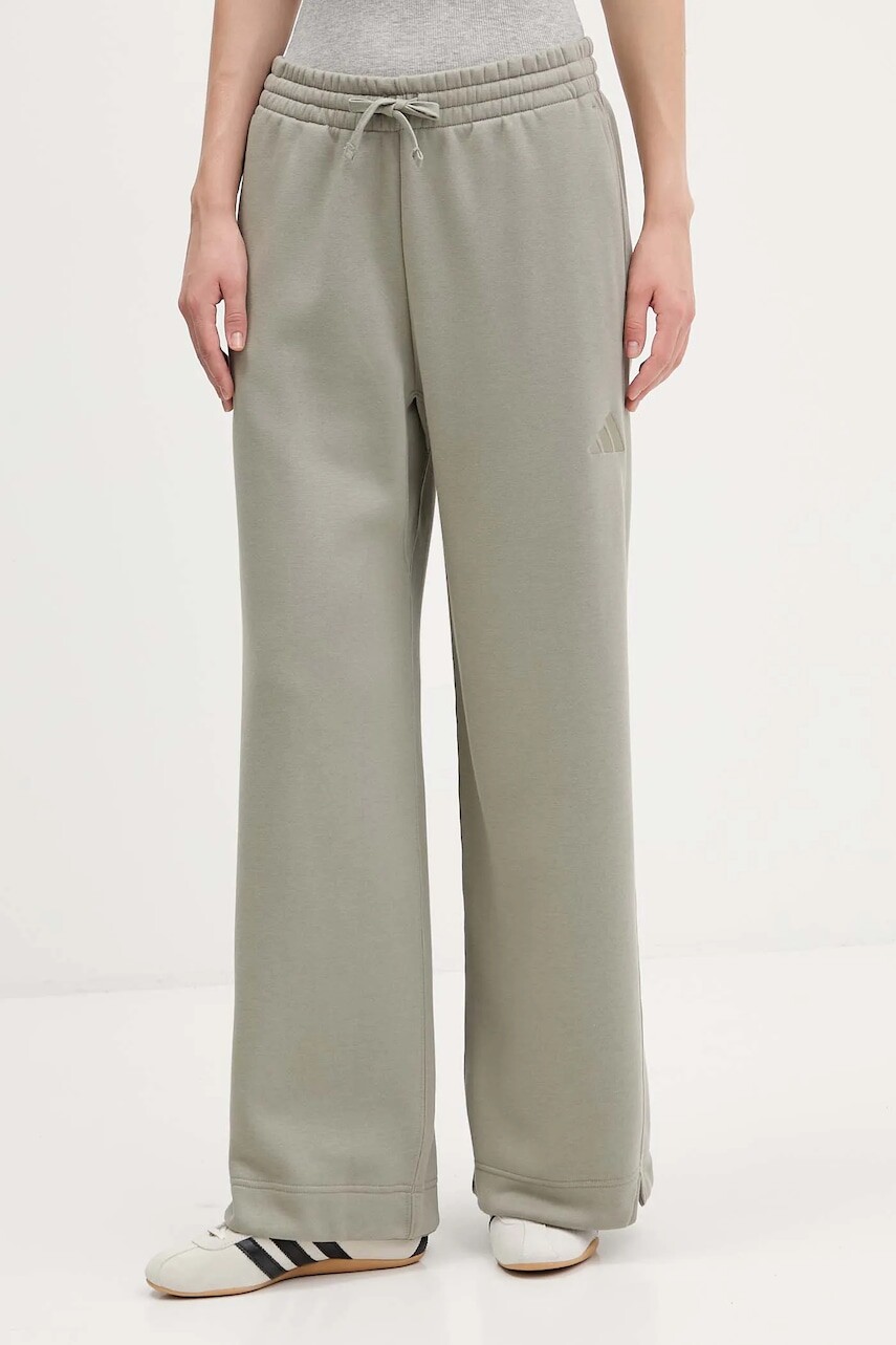 Tepláky adidas All Szn zelená farba, jednofarebné, JY5014