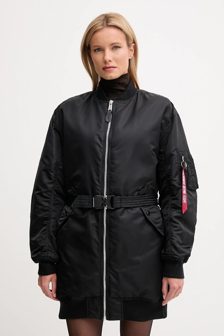 Bunda Alpha Industries čierna farba, prechodná, 258011.03