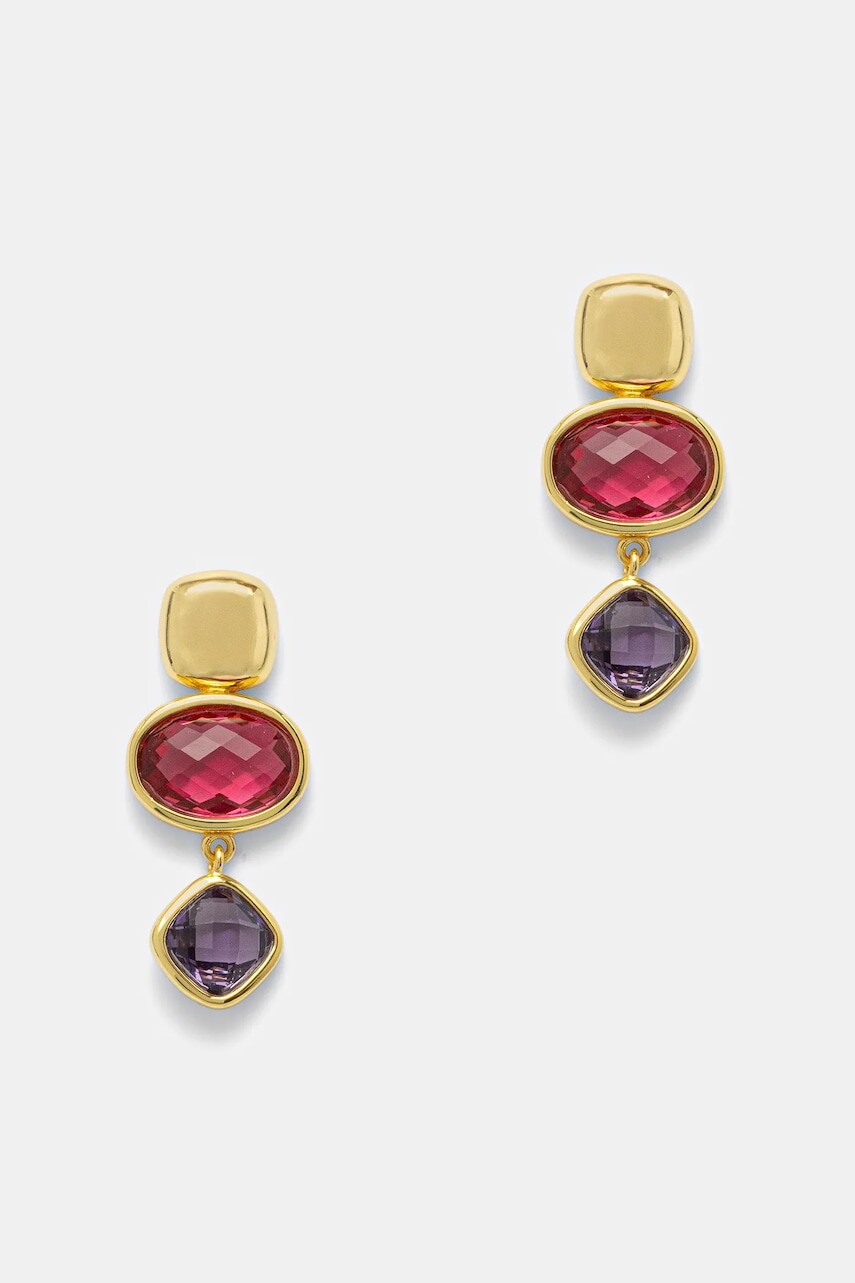 Strieborné náušnice zo striebra 925 pozlátené 18k zlatom Answear.LAB