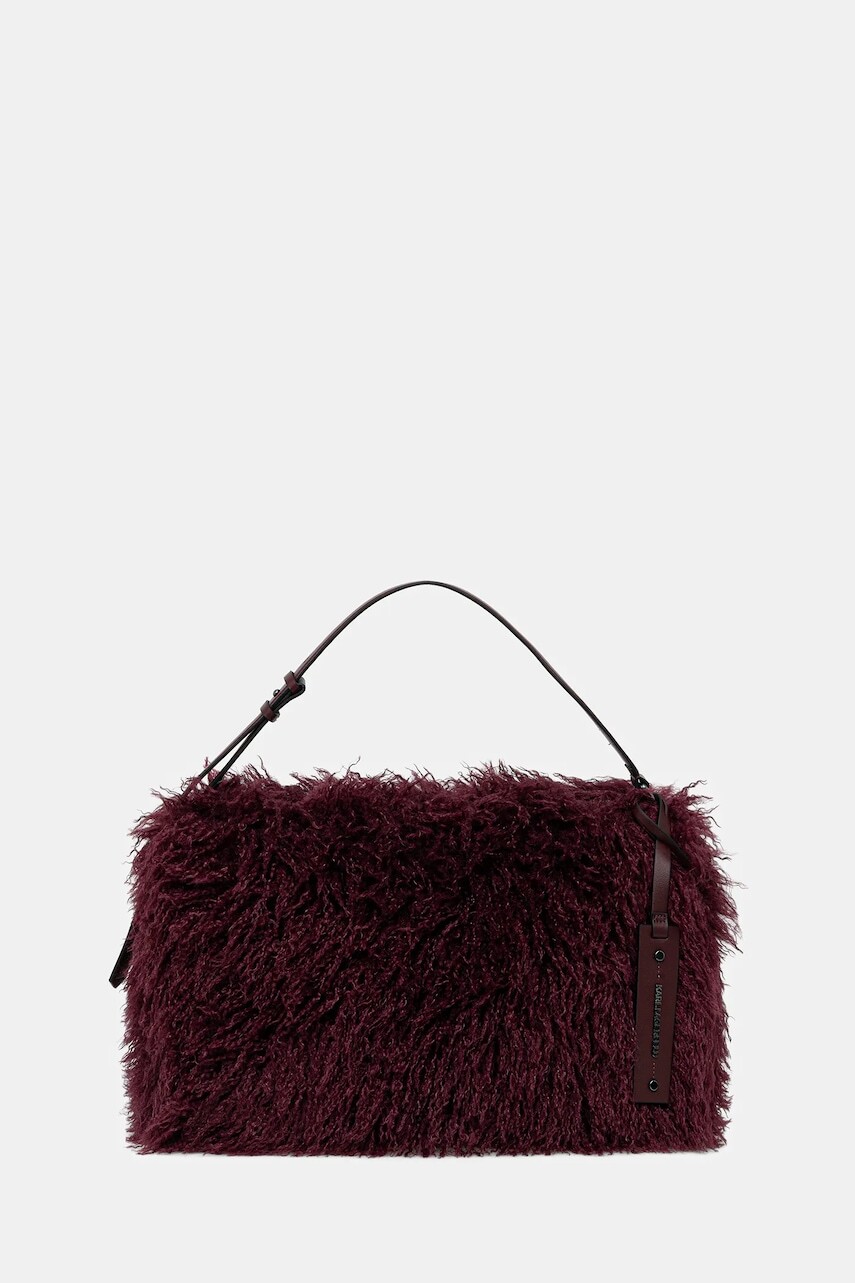 Kabelka Karl Lagerfeld K/WEAVE bordová farba, A4W30077