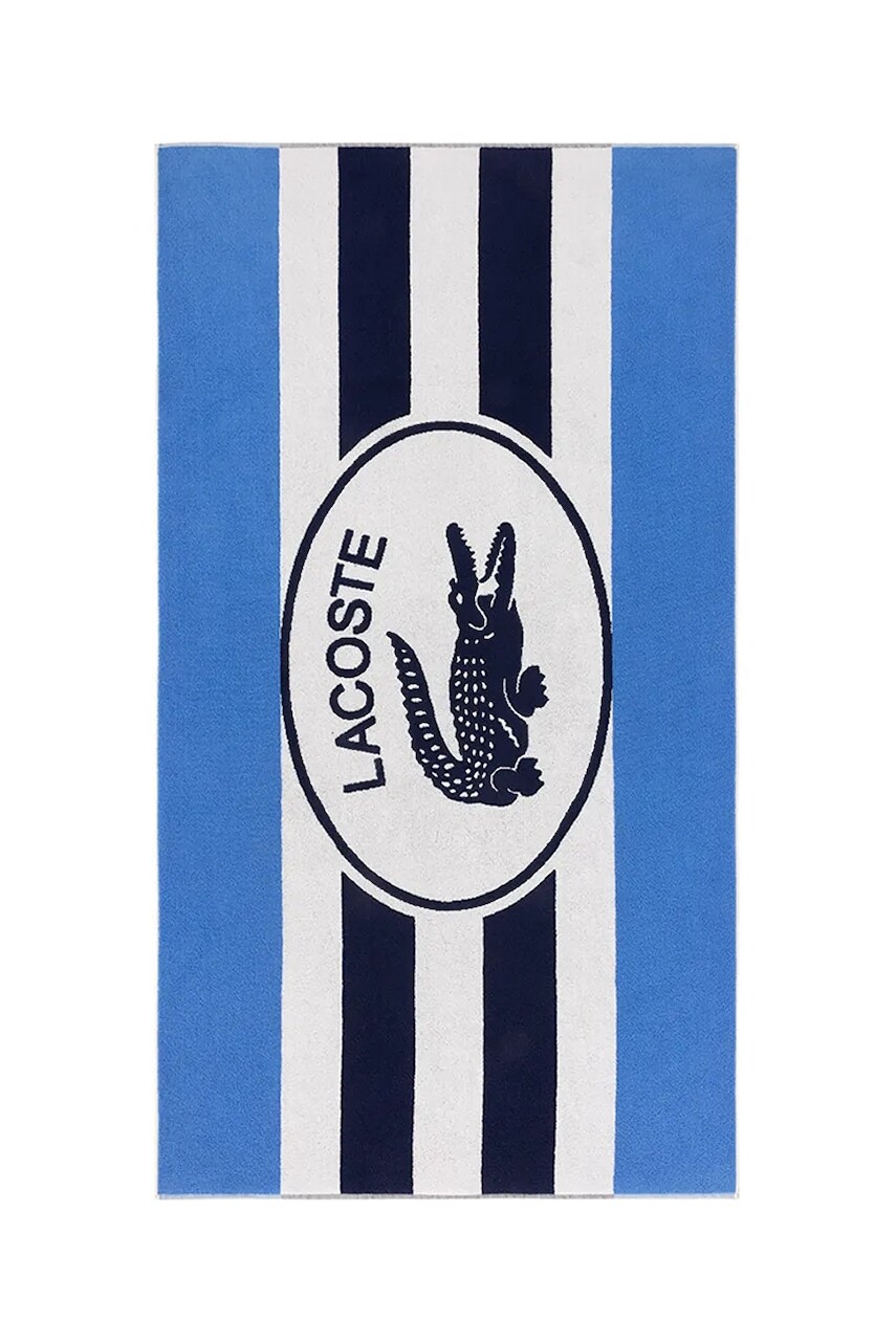 Bavlnený plážový uterák Lacoste L BADGE Marine 90 x 160 cm modrá farba