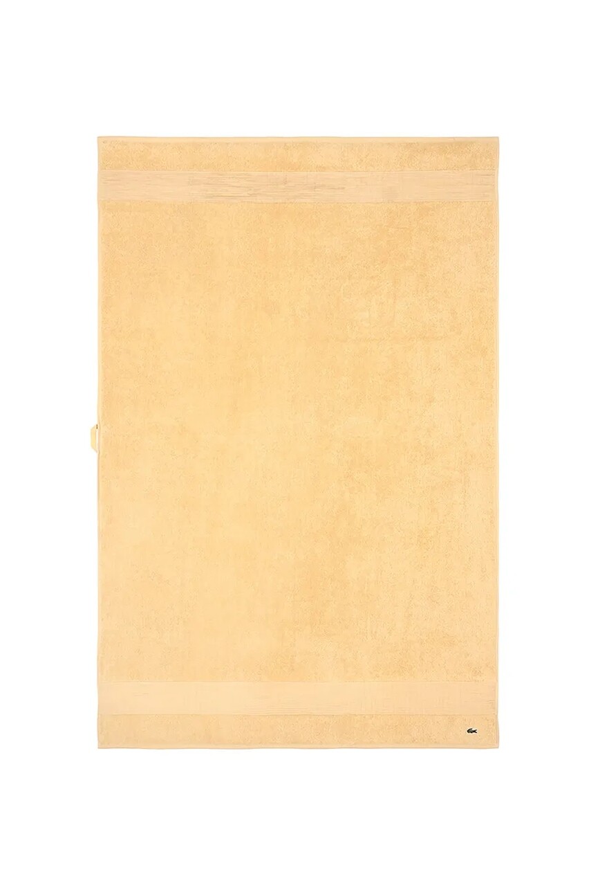 Stredný bavlnený uterák Lacoste L LECROCO Sesame 70 x 140 cm žltá farba