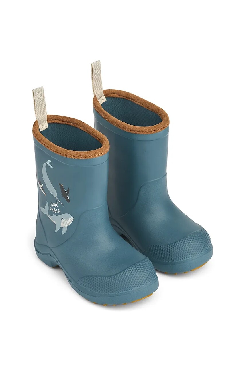 Detské gumáky Liewood Aston Rainboot modrá farba, LW20058