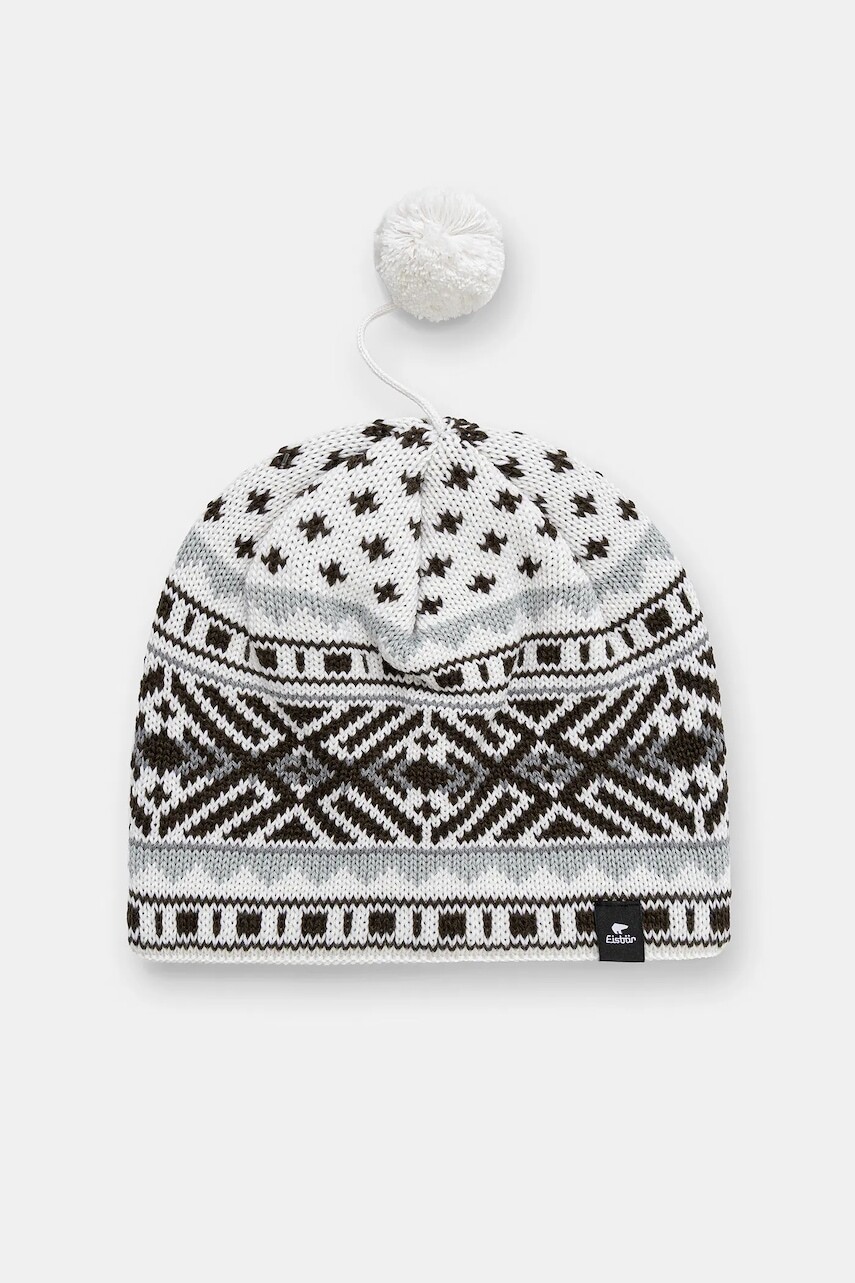 Čiapka s prímesou vlny Eisbar Hanz MÜ biela farba, E31018