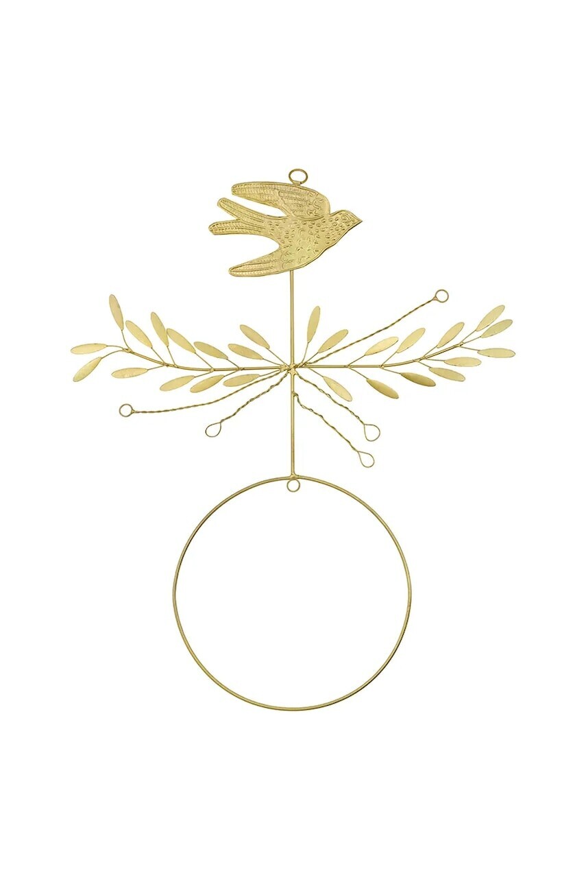 Vianočná dekorácia House Doctor HDBird 36 x 28 cm žltá farba