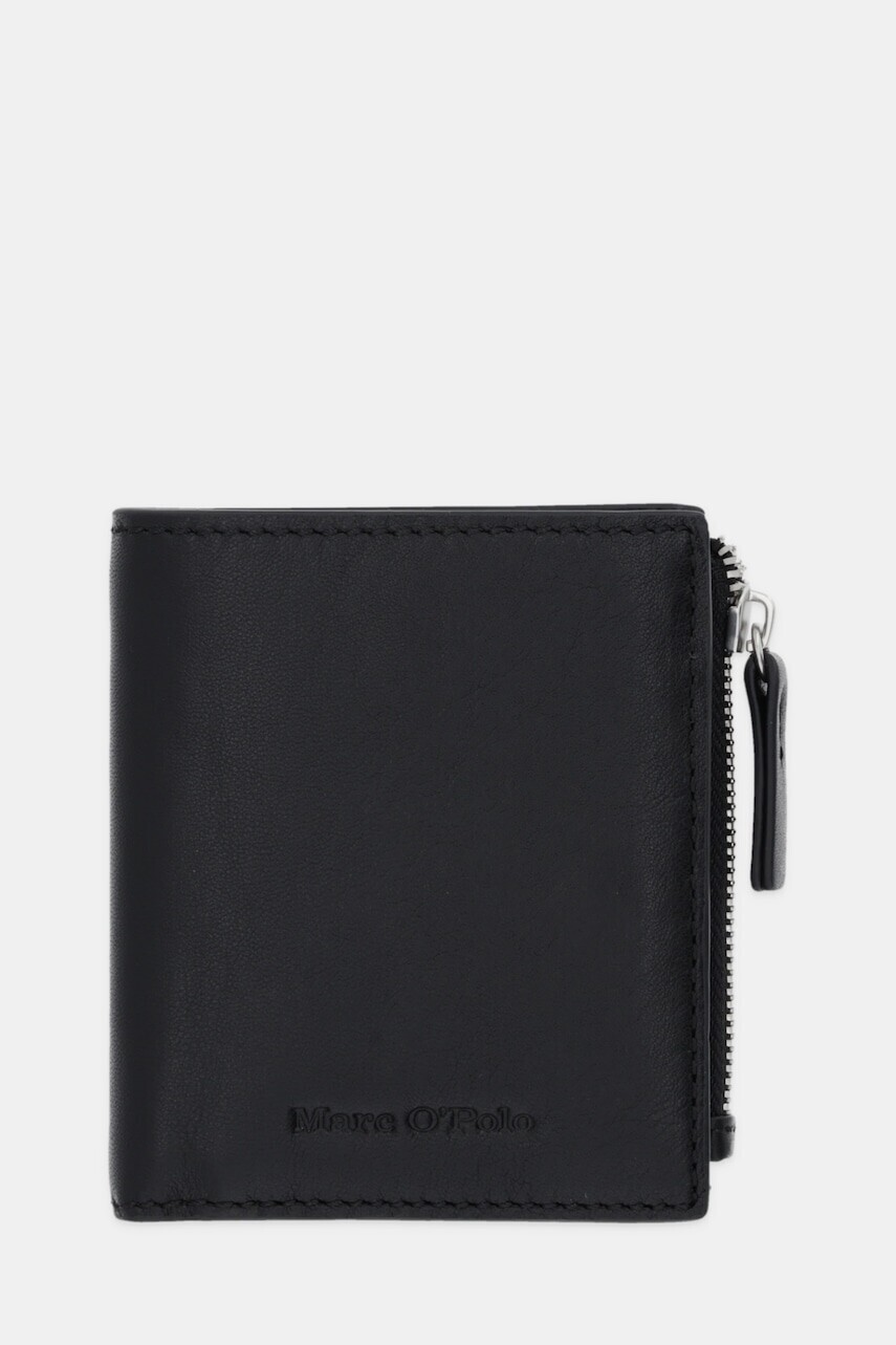 Kožená peňaženka Marc O'Polo čierna farba, 50929915601141