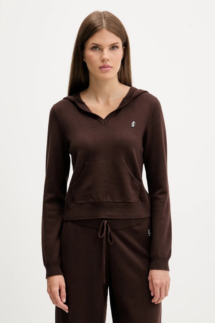 Sveter Juicy Couture hnedá farba, JCGAS225016