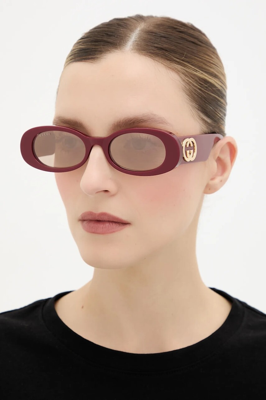 Slnečné okuliare Gucci bordová farba, GG0517S