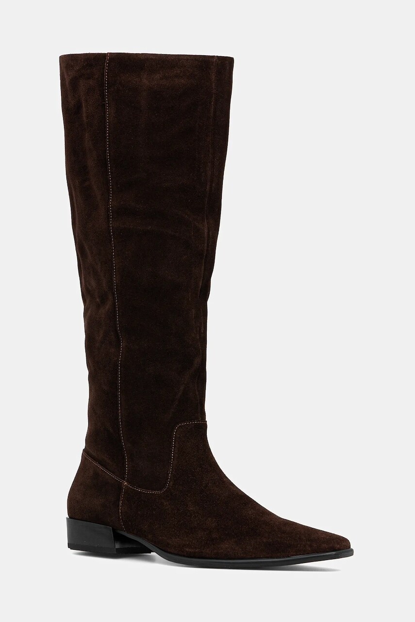 Semišové čižmy Vagabond Shoemakers NELLA hnedá farba, na podpätku, 6016-040-31