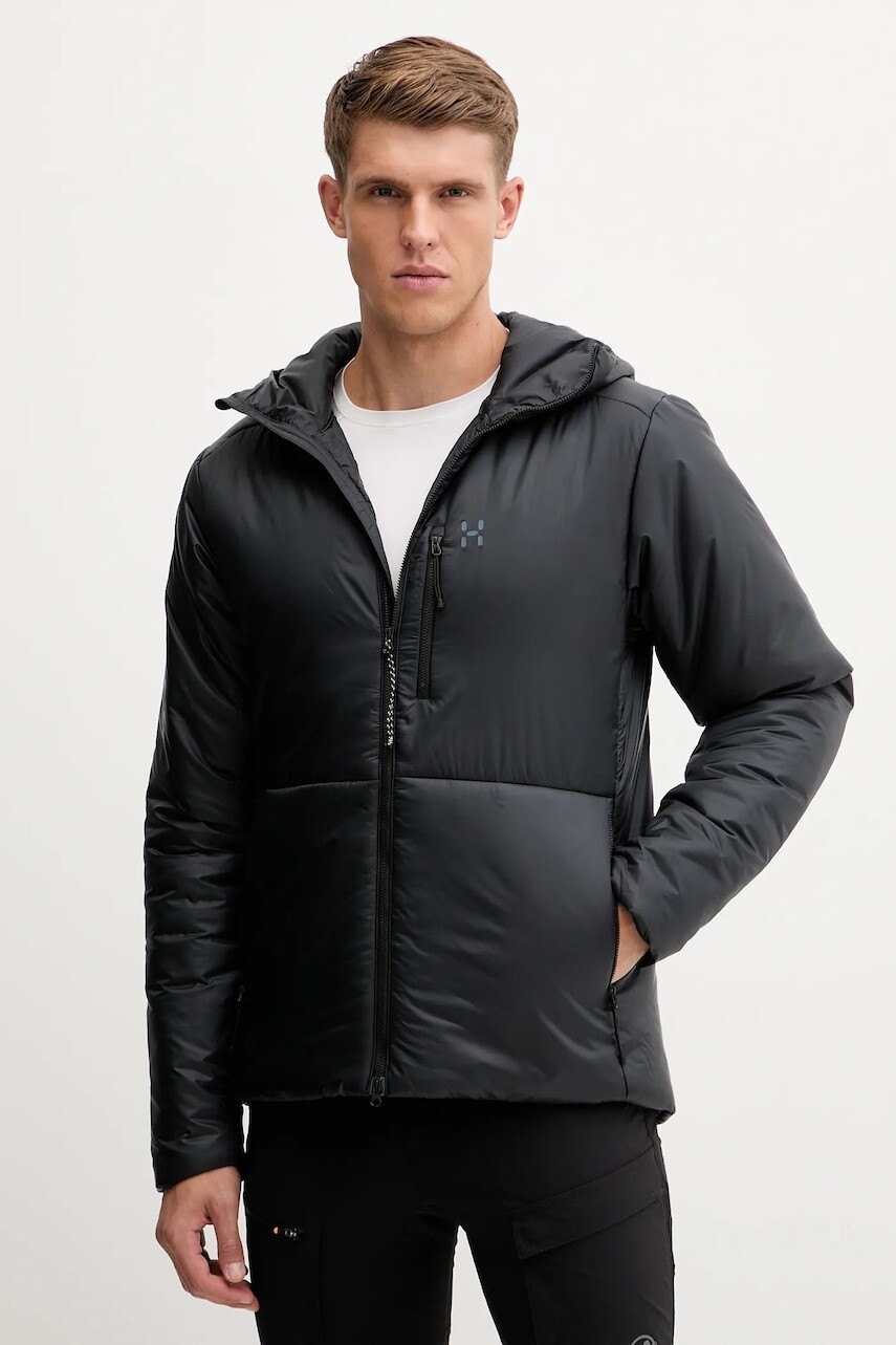 Športová bunda Haglöfs čierna farba, 607824