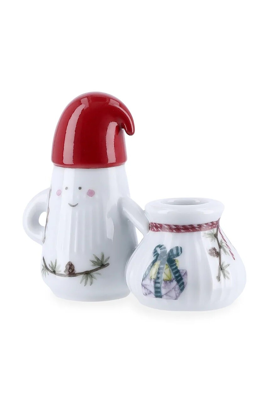 Dekoračný svietnik Kähler Hammershoi Christmas 8,5 x 11,5 x 6 cm biela farba