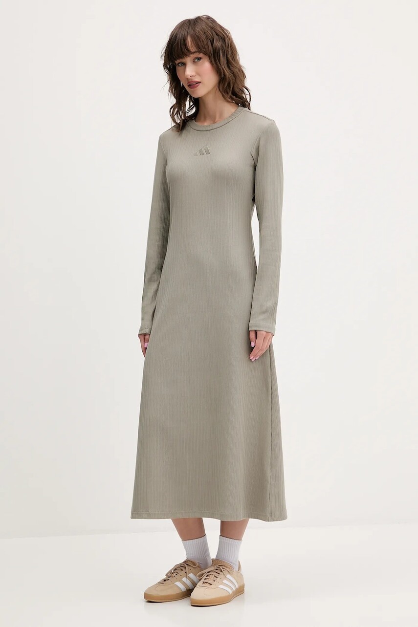 Šaty adidas All Szn Winterized midi, priliehavé, JW7431