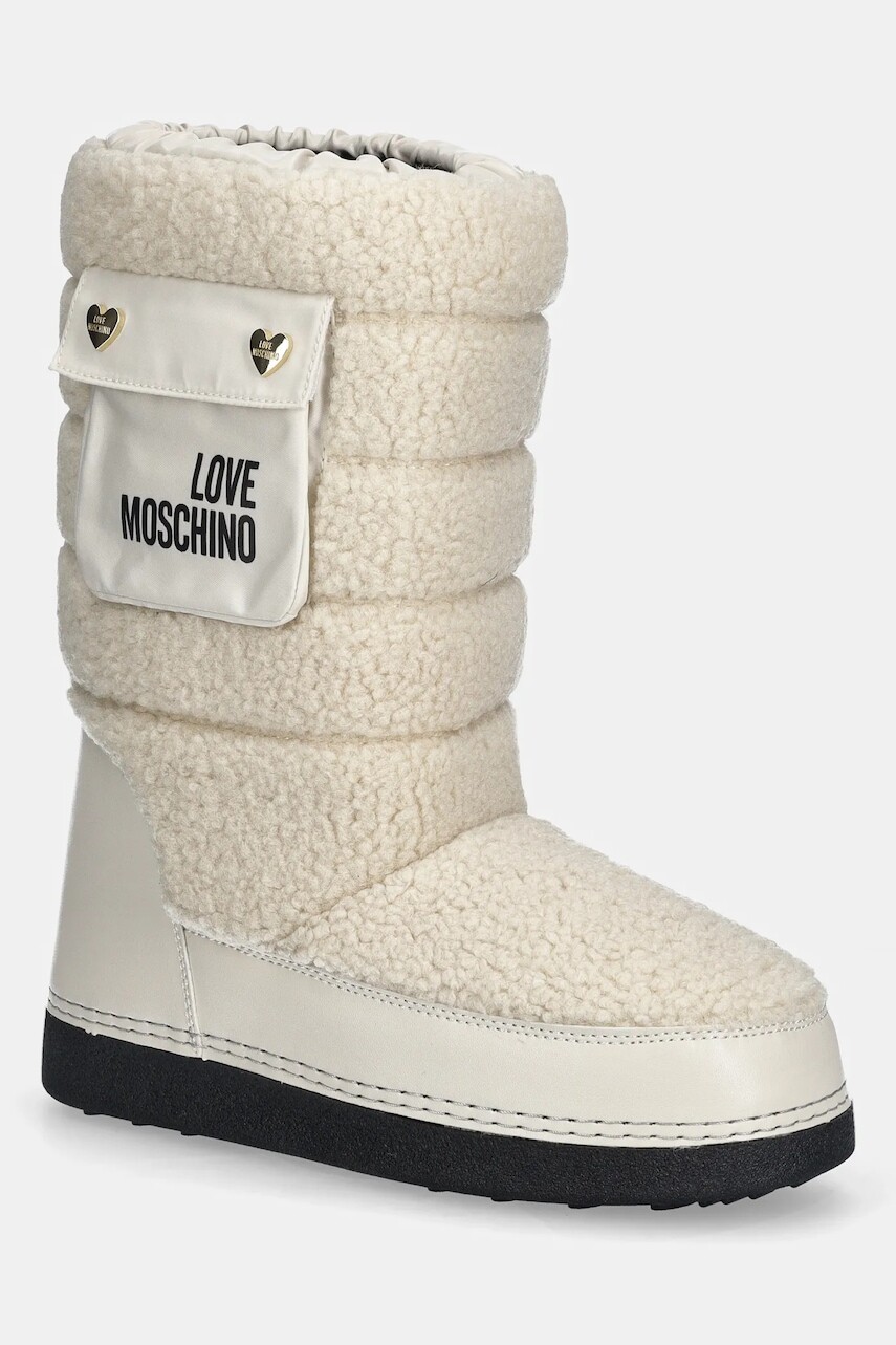 Snehule Love Moschino béžová farba, JA24452G0NISM12A
