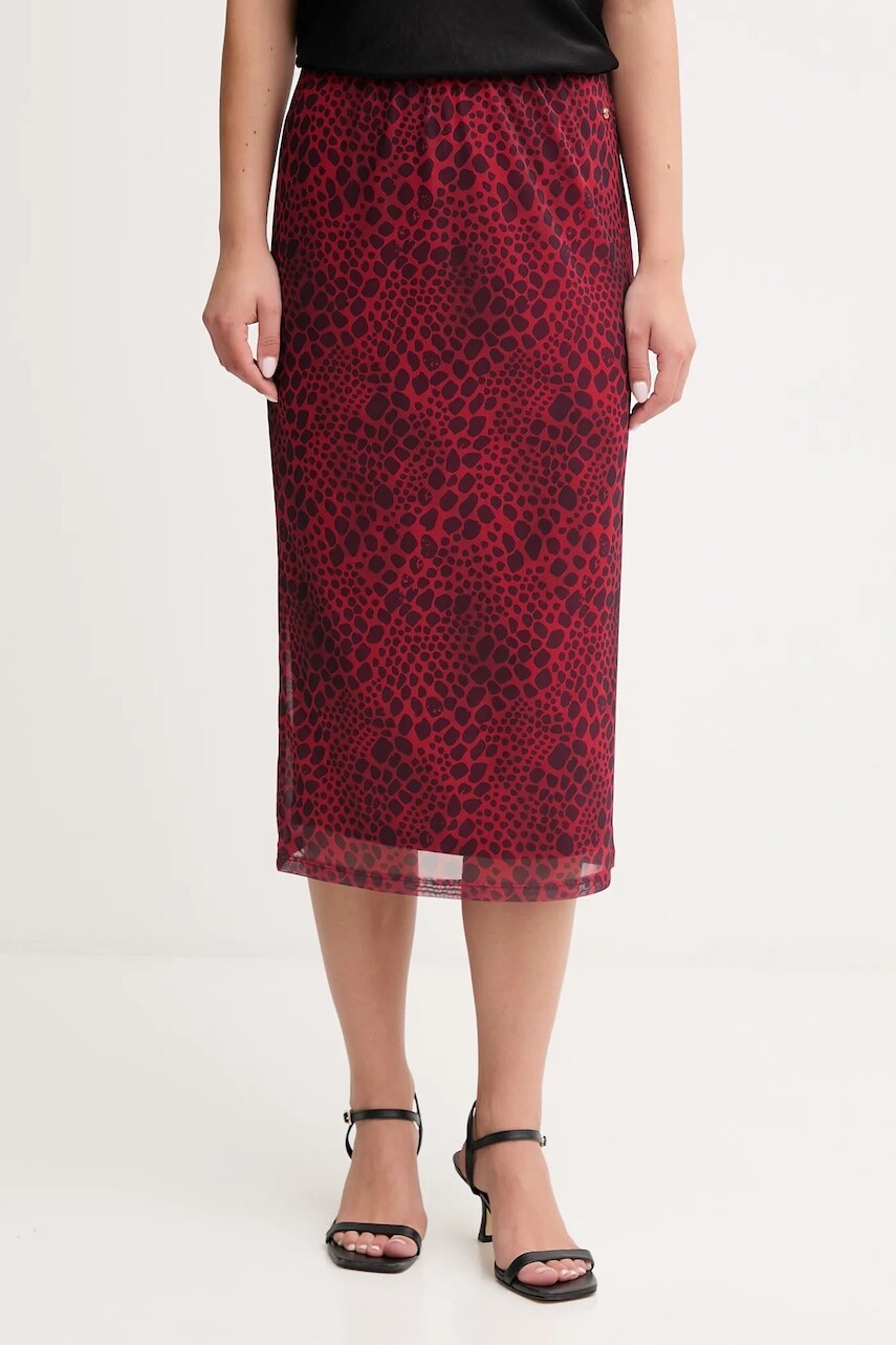 Sukňa Marc Aurel červená farba, midi, puzdrová, 2327-7001-73891